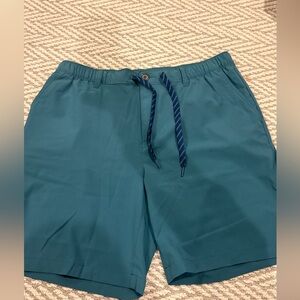 Men's Teal Shorts with Drawstring Waist